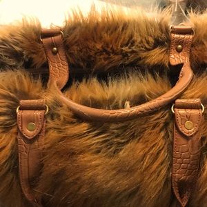 Bag, large , fuzzy faux fur. PRICE DROPPED!!’nn